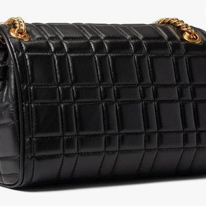 Evelyn Quilted Medium Convertible Shoulder Bag - Black